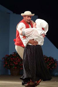 Koptuch in " rozek" gebunden